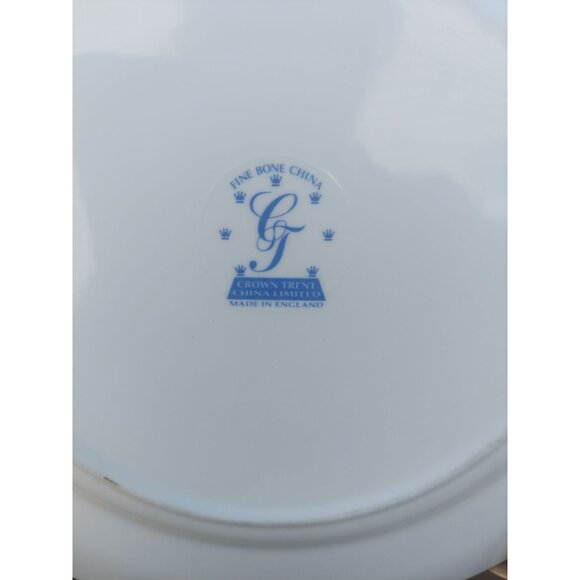 Crown Trent Fine Bone China Pansy Plates - Set Of 3 - Made In England - Picture 5 of 5